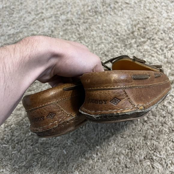 Quoddy Grizzly Tumbled Brown Leather Vibram Sole Moccasins Size 9.5 - Picture 4 of 6